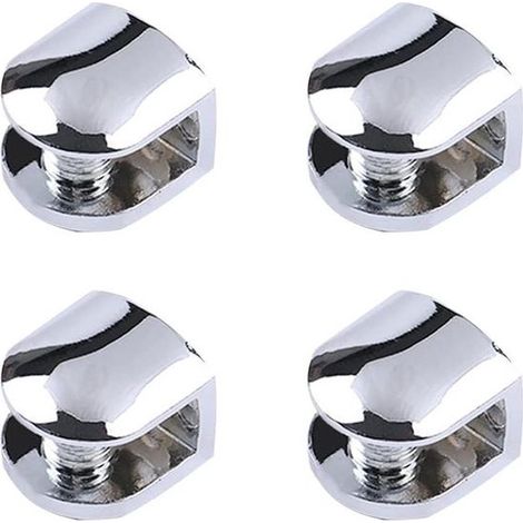 Verstellbare Glasklemmen – 4-teilige Klemmhalterung für Glasböden – Glasbodenhalterung für 6–8 mm starkes Acrylglas – Spiegelhalterung (1/5)