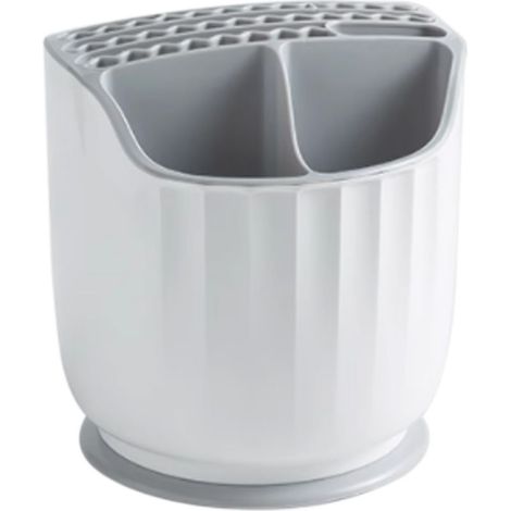 Porte-ustensiles rotatif à plusieurs compartiments, comptoir de cuisine en plastique, porte-couteau et baguettes. (1/5)