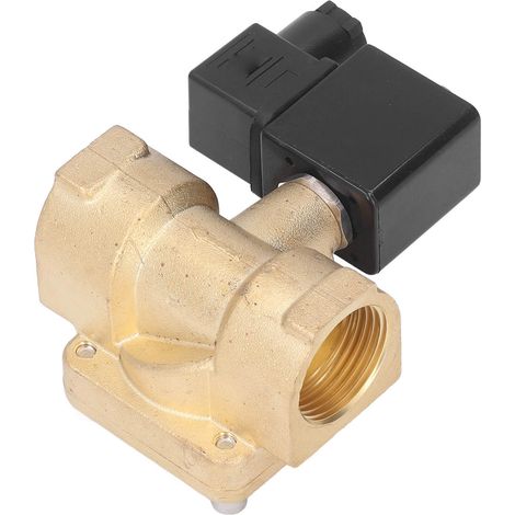 Elektrisches Magnetventil aus Messing, G1in NC, 2-Wege-Membran, Hochdruck, für Wasser und Luft, 110 V Wechselstrom (1/5)
