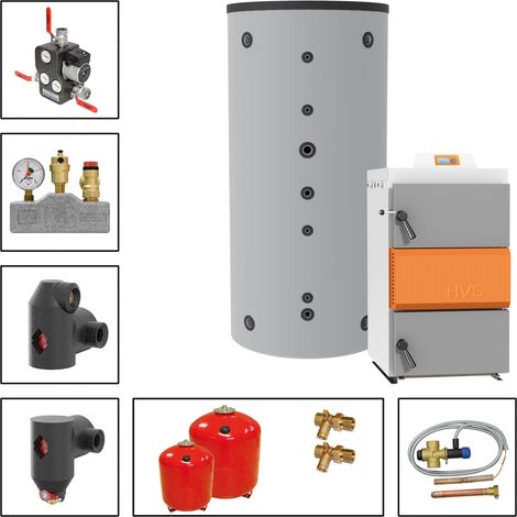 Solarbayer Holzvergaserset HVS E 25-2B Variante B mit 1xSLS-1500S Pufferspeicher (1/5)