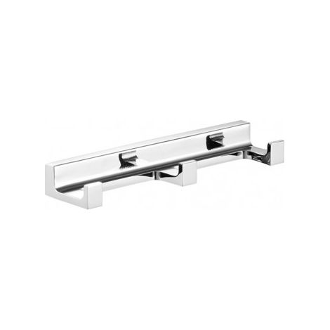 Patère triple NIL en laiton chromé 16x4,2x2,1 cm (1/2)