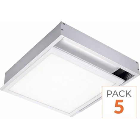 Kit en Saillie pour Dalle LED Slim 60x30 Blanc - Pack de 5 - SILUMEN (1/5)