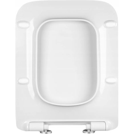 Les rois des sièges de toilettes Abattant WC Duroplast - Blanc - Mécanisme à fermeture douce - Antibactérien (1/5)