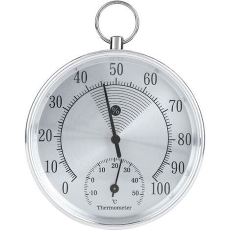 Thermomètre Hygromètre Précis pour Serre Intérieur Bureau Pharmacie Entrepôt 10CM Anneau de Suspension -