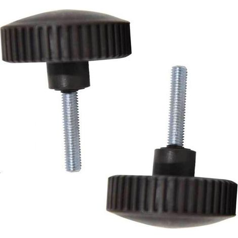 Vis de fixation pour auvent de balancelle de jardin – Boulons en plastique noir – Accessoires de fixation – Pièces de rechange pour mobilier d'extérieur – Lot de 2 pièces