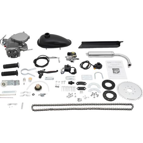 Kit de moteur de vélo, 80CC, s'adapte aux vélos de 26/28 pouces, noir (1/2)