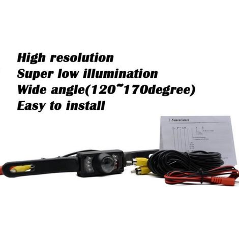 Caméra De Recul - Plaque D'immatriculation - Étanche IP67 - Vision Nocturne 0,2 Lux - Angle De Vue 120° - Compatible Universel - 1 Pièce (1/4)