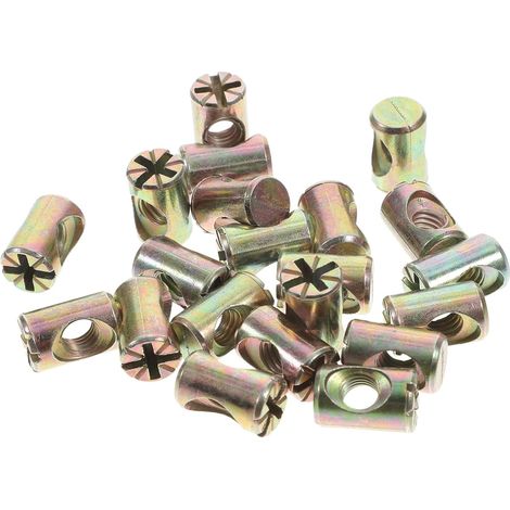 Écrous cylindriques fendus Cabilock 20 pour meubles M6x15mm, en (1/5)