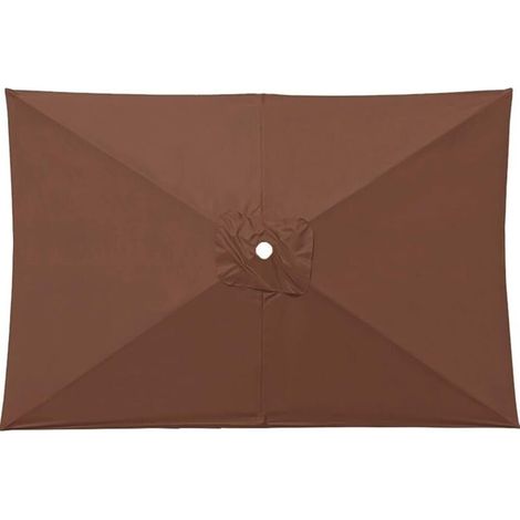 Housse de Rechange Rectangle pour Parasol de Patio à 6 Baleines Tissu de Rechange Imperméable pour Parasol d'extérieur de 2 x 3.0 m (1/4)