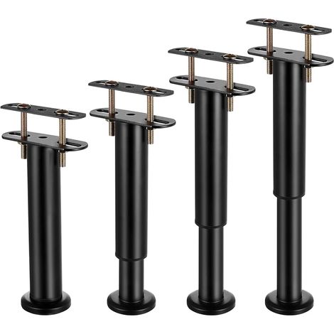 4 Pcs Pied de Lit Sommier a Lattes, Pieds de Lit Réglable 18-32 cm, Pied de Sommier à Lattes, Metallique Support Pieds de Meuble Réglables pour Table Chaise Armoires Canapé Jambe (1/5)