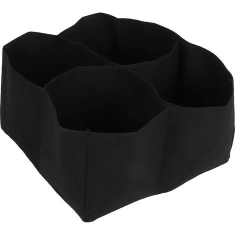 Lit de Jardinière Pliable Réutilisable 60 X 60 X 30 Cm, 4 Grilles Divisées, Sac de Culture pour Légumes, Fruits, Fleurs, avec Tissu en Feutre Respirant, pour la Plantation de (1/5)