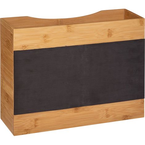 Organisateur de cuisine moyen modèle en bambou coloris naturel - Longueur 31 x Profondeur 9,3 x Hauteur 25 cm -PEGANE- (1/3)