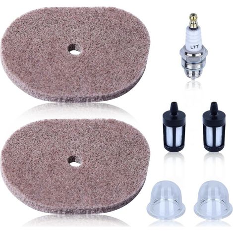 Set di 2 filtri aria per decespugliatore Stihl FS40 FS40C FS50 FS50C FS50L FS56 FS56R FS56C FS56RC FS70 FS70C, ricambio 4144-124-2800, filtro aria con motore a 4 tempi.
