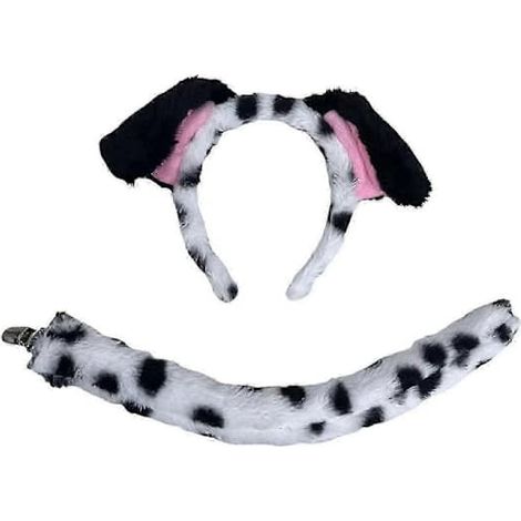 Ensemble de costume de chien pour cosplay - Oreilles en peluche, queue et nœud papillon, accessoires pour Halloween et Noël, pour adultes et enfants (1/5)