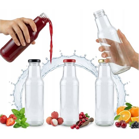 20x Kubuś Flaschen 750ml Glas für Saft, Sirup und Smoothies + Deckel fi43 20 Stück (1/5)