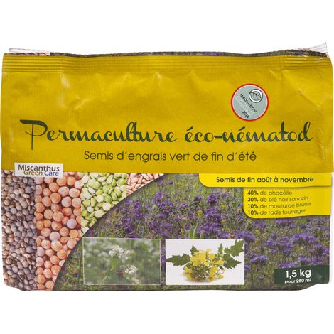 Semis d'Engrais Vert de Fin d'Été - Permaculture Eco-Nematod® (Sac de 1,5kg) (1/3)