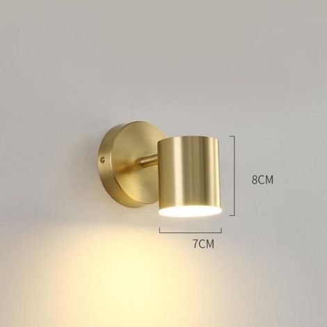Une (lumière chaude) - Applique murale dorée au design nordique moderne, luminaire décoratif d'intérieur, idé (1/4)