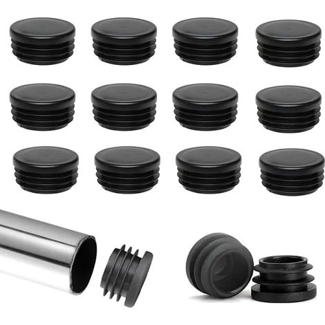 Lot de 40 Bouchons à Ailettes Ronds Capuchons de Protection Bouchons Plastique Bouchon Pied de Chaise Bouchon en Plastique Rond 25mm Bouchon Tube Ronde,Convient aux tuyaux Métalliques, Chaises (1/5)