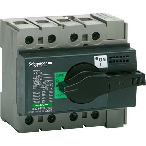 Schneider Electric Interpact INS63 Schwarz 63A 690V