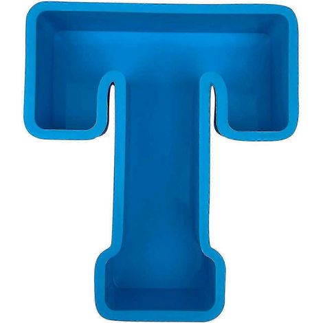 Moule à gâteau alphabet, lettre anglaise en silicone, lettre T en 3D (1/2)