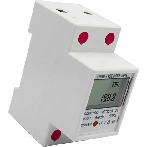 Compteur D'énergie électrique, Moniteur De Consommation D'énergie, 5-80A 220V 50Hz (1/5)