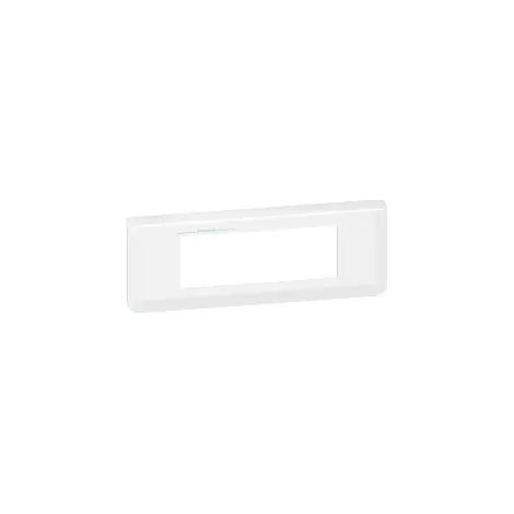 Plaque de finition 6 modules - Horizontal - Mosaic - 078726L - Legrand - Blanc antimicrobien