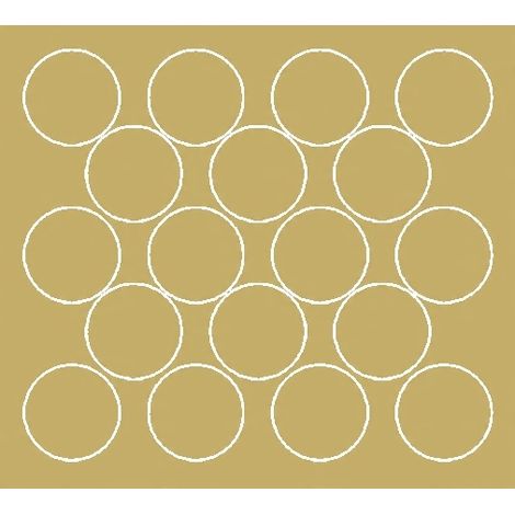 Adesivi circolari da 10 cm, pois, 18 pezzi, finitura oro lucido