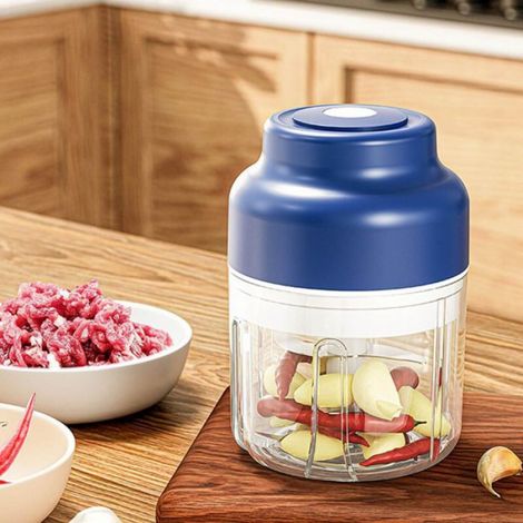 Hachoir À Viande Électrique Presse-purée Processeur De Cuisine Multifonctionnel Rechargeable par USB pour Aliments (1/5)