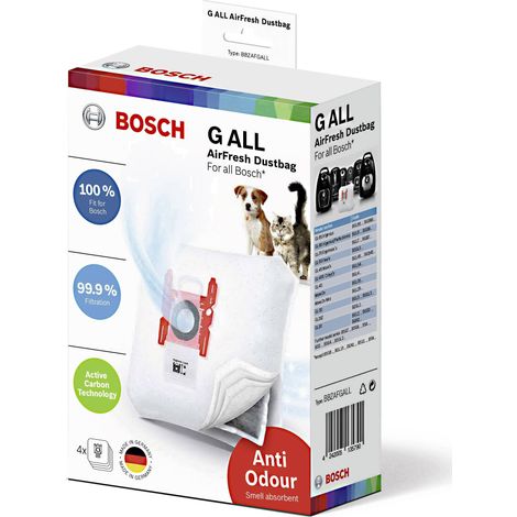 Lot de 4 sacs anti-odeurs spécial animaux pour Aspirateur BOSCH 17002915 (1/6)