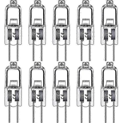 G4-Halogenlampen, 10 W, 12 V, klare Kapsel, 2-polig, warmweiß, dimmbar, 10 Stück (1/5)