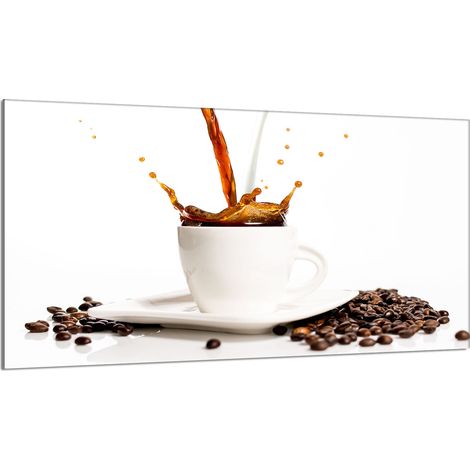 Protezione per piano cottura in vetro 90x52 Caffè (1/5)