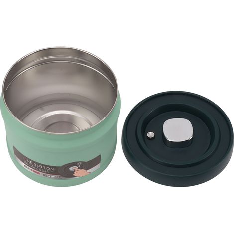 Lebensmittelbehälter aus Edelstahl, ideal zur Aufbewahrung von Tee, Kaffee, Bohnen, Mehl, Müsli, Zucker, Minze, Kräutern, 1100 ml, 14,2 x 11,5 cm (mit Pressdeckel), Vakuumbehälter. (1/5)