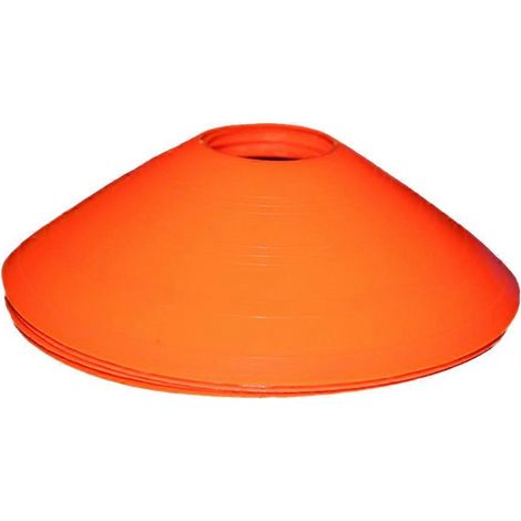 Lot de 12 disques marqueurs pour cônes d'entraînement de football, rugby et soccer - Équipement sportif de fitness - Orange (1/4)