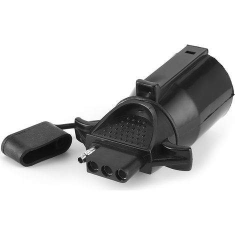 Adaptateur convertisseur de prise plate 7 broches vers 4 broches, connecteur étanche aux normes américaines, convient aux camping-cars et aux remorques. (1/5)
