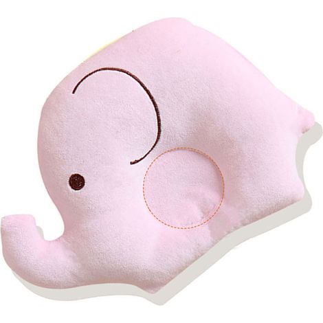 Babyschlafkissen, weich, fusselfrei, mit Cartoon-Tiermotiven, elastisch, tragbar, atmungsaktiv, Stillkissen für Babys von 0 bis 1 Jahr, rosa (1/5)