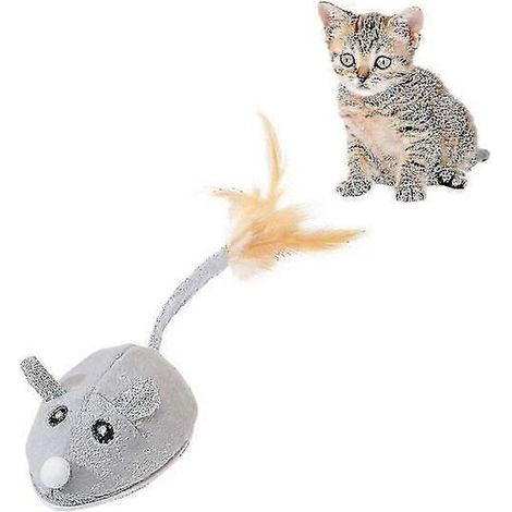 Interaktive Katzenmaus, automatisches Roboterspielzeug, elektronischer Ball für Wohnungskatzen und Kätzchen, USB-aufladbar (1/4)