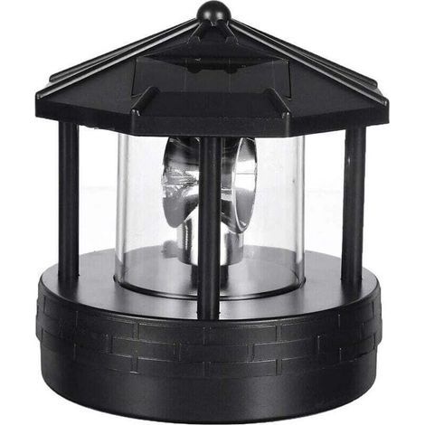 Phare LED rotatif, lampe solaire de jardin, cour, pelouse, étanche, décoration rétro, cadeau exquis pour jardin, terrasse, cour, pelouse, décoration d'intérieur (1/5)