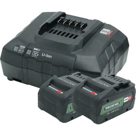 Prebena AKKU18-5,5-LiHD 18V 2x 5,5 Ah + Ladegerät CAS baugleich METABO 625368000"-"EN15401 (1/3)