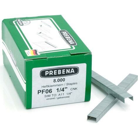 Prebena PF06CNK Heftklammern Typ PF 8000 St. Abmessungen (L x B) 6 mm x 10.55 mm (1/2)