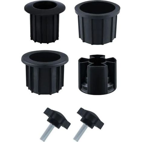 Support de parapluie 6 pièces Accessoires pied parasol 3 tailles d'anneaux Vis de serrage M8 - Noir-x (1/4)