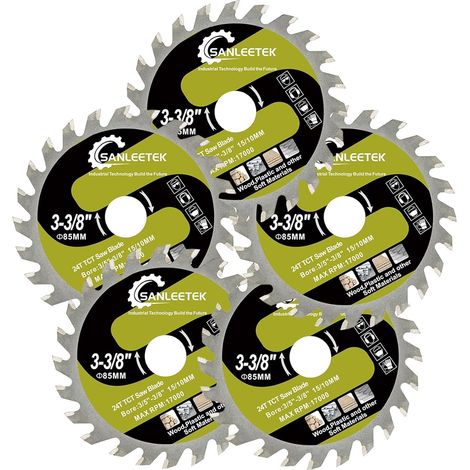 Lame de Scie Circulaire - 5pcs 85mm Disque Carbure Bois Disque à Tronçonner pour Bois Plastique (1/5)