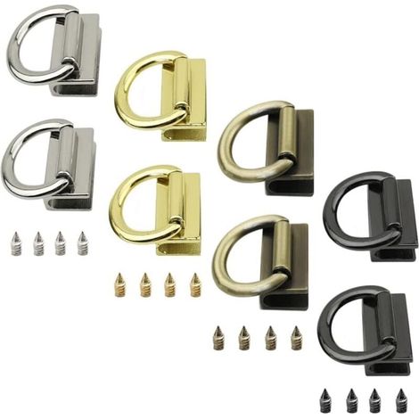 Pince pour sac à main – 4 pièces, pince latérale métallique avec chaîne pour sacs, attache réglable pour sangle de sac, support suspendu multifonctionnel