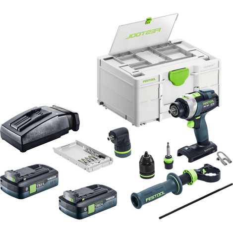 Festool TPC 18/4-Basic-Set Akku Schlagbohrschrauber 18 V 75 Nm Brushless + 2x Akku 4,0 Ah + Ladegerät + Systainer