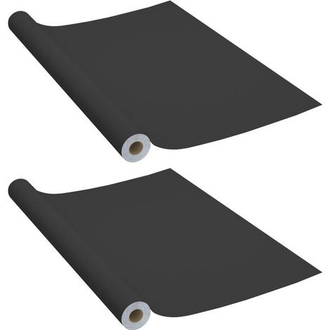 Film adhésif pour meubles, lot de 2, noir, 500 x 90 cm, en PVC (1/5)