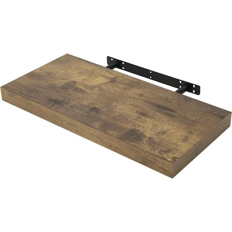 WOLTU Étagère Murale, Étagère Suspendue, Étagère Flottante de CD DVD, 50x23x3, 8cm Marron Rustique, RG9368hov (1/4)