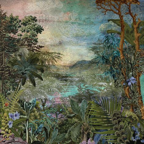 Papier peint panoramique naturel Cours Fluvial (1/4)
