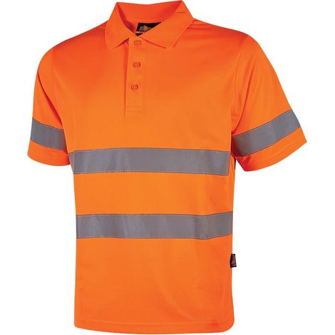 Polo de trabajo de alta visibilidad U-Power Enif - M - Naranja