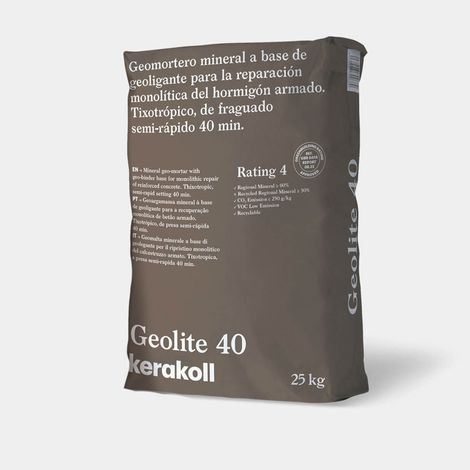 KERAKOLL 70968 GEOLITE 40 Geomortero Mineral Reparación Hormigón 25 kg - ref: K70968