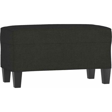 vidaXL Banco de tela negro 70x35x41 cm (1/2)