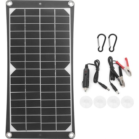 TOIVIZE-Panneau Solaire Flexible Monocristallin USB 10W Portable pour Chargement Urgence Camping (1/4)